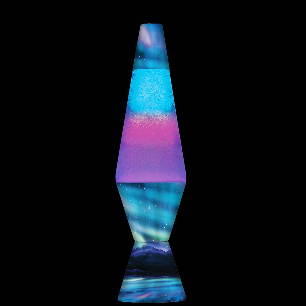 Northern Lights Glitter Lava Lamp-